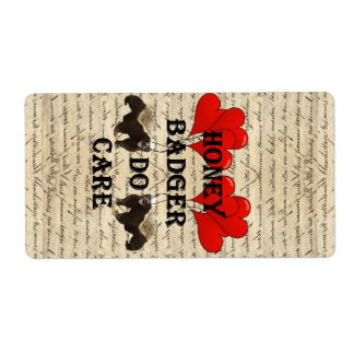 Hone badger, zorg etiket