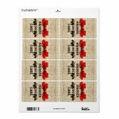 Hone badger, zorg etiket (Full Sheet)