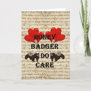 Hone badger, zorg feestdagen kaart