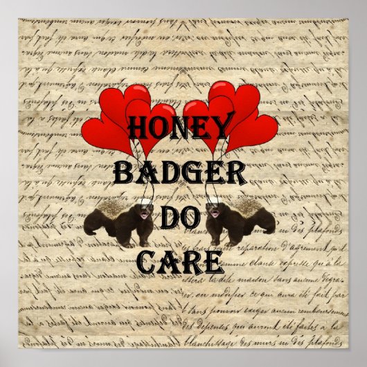 Hone badger, zorg poster (Voorkant)
