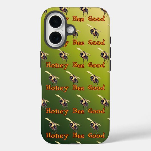 Hone Bee Good - Op Groene Gradiënt Case-Mate iPhone Case (Achterkant)