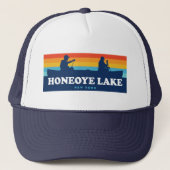 Honeoye Lake New York Canoe Trucker Pet (Voorkant)
