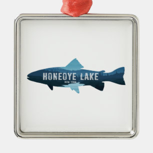 Honeoye Lake New York Fish Metalen Ornament