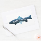 Honeoye Lake New York Fish Rechthoekige Sticker (Envelop)