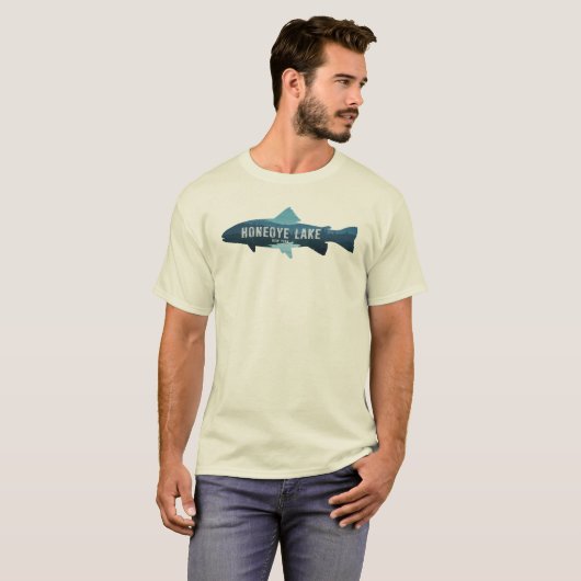 Honeoye Lake New York Fish T-shirt (Voorkant volledig)