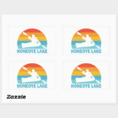 Honeoye Lake New York Kayak Rechthoekige Sticker (Vel)