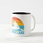 Honeoye Lake New York Kayak Tweekleurige Koffiemok (Voorkant rechts)