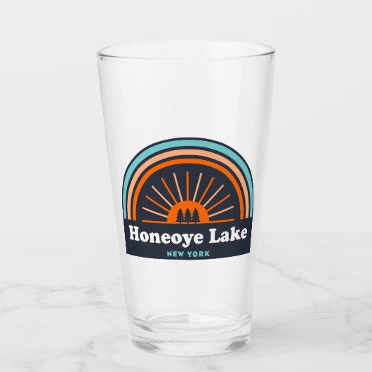 Honeoye Lake New York Rainbow Glas (Voorkant)
