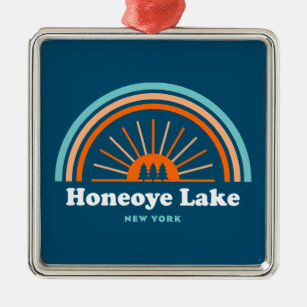 Honeoye Lake New York Rainbow Metalen Ornament