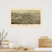Honesdale, PA Panoramic Map - 1890 Poster (Keuken)