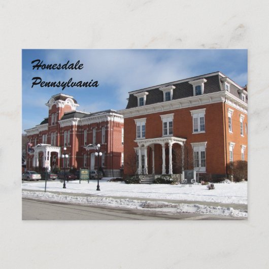 Honesdale Pennsylvania Briefkaart (Voorkant)