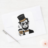 Honest Abe Vierkante Sticker (Envelop)