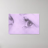 Honest Black&Lila Halftone Effect Vrouw Glance Canvas Afdruk (Voorkant)