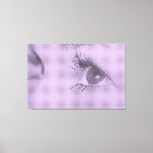 Honest Black&Lila Halftone Effect Vrouw Glance