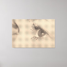Honest Black&Salmon Halftone Effect Vrouw Glance