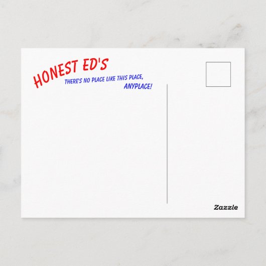 Honest Ed's Toronto Briefkaart (Achterkant)