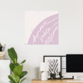 Honest Vibes Welcome - Lavender Poster (Thuiskantoor)