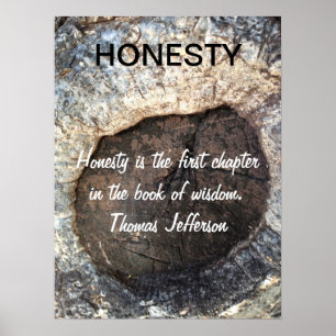 HONESTY Inspirerend Quote Jefferson Poster