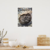 HONESTY Inspirerend Quote Jefferson Poster (Keuken)
