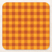 Honey Amber Buffalo Check Kartonnen Onderzetters (Voorkant)
