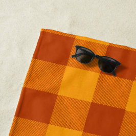 Honey Amber Buffalo Check Strandlaken