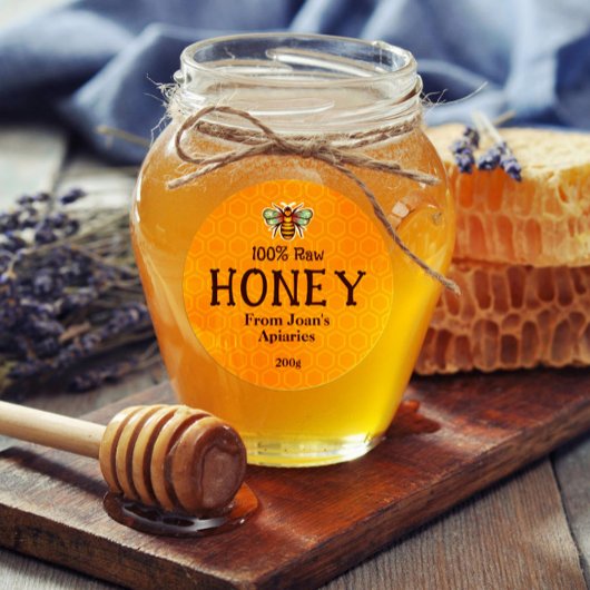 Honey Apiary Container Label Sticker
