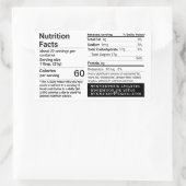 HONEY Apiary naam Voedingsfeiten Label (Tas)