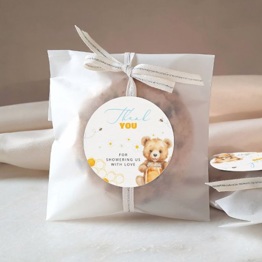 Honey Baby Beer Modern Baby shower Dank u Ronde Sticker