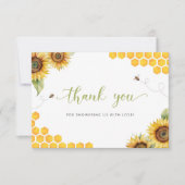 Honey Baby shower Dank je Kaart (Voorkant)