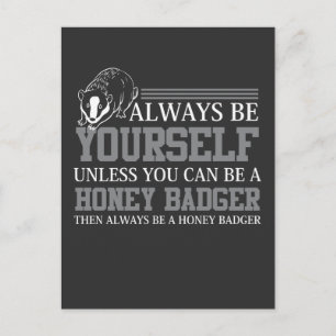 Honey Badger African Mammal Favorite Forest Animal Briefkaart