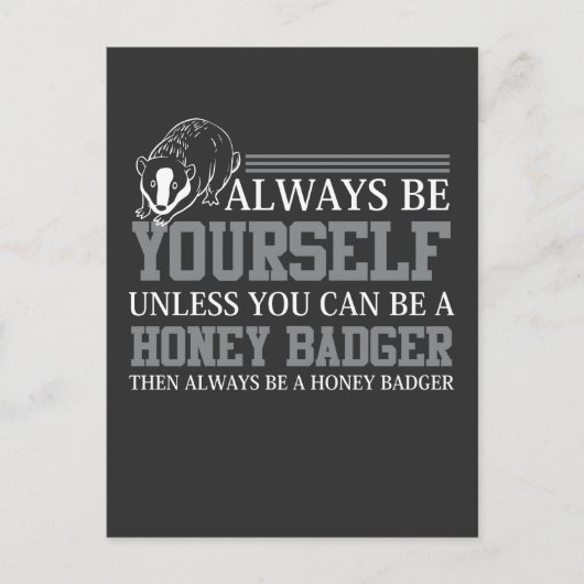 Honey Badger African Mammal Favorite Forest Animal Briefkaart (Voorkant)