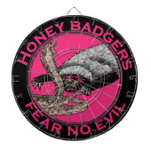 Honey Badger Angst voor schaamte Funny Badass Slog Dartbord (Voorkant)