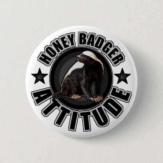 Honey Badger ATTITUDE - Rond design Ronde Button 5,7 Cm (Voorkant)