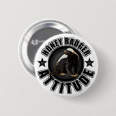 Honey Badger ATTITUDE - Rond design Ronde Button 5,7 Cm (Voorkant /achterkant)