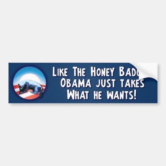 Honey Badger - Barack Obama Bumpersticker (Voorkant)