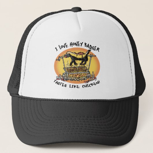 Honey Badger BBQ Trucker Pet (Voorkant)