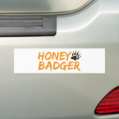 Honey Badger Bumpersticker (Op auto)