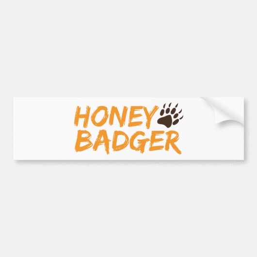 Honey Badger Bumpersticker (Voorkant)