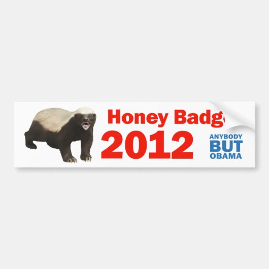Honey Badger Bumpersticker 2012 (Voorkant)