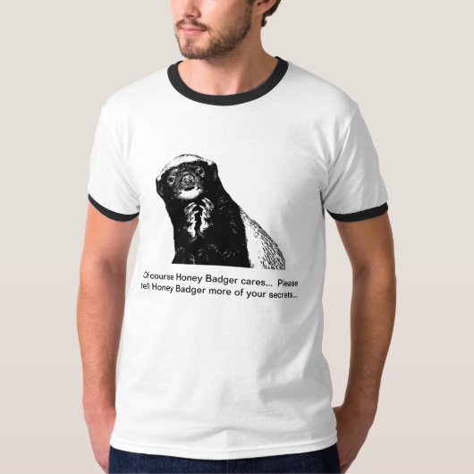 Honey Badger Cares T-shirt (Voorkant)
