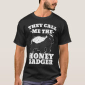 Honey Badger Claws Weasel Wolverines Carnivora Id T-shirt (Voorkant)