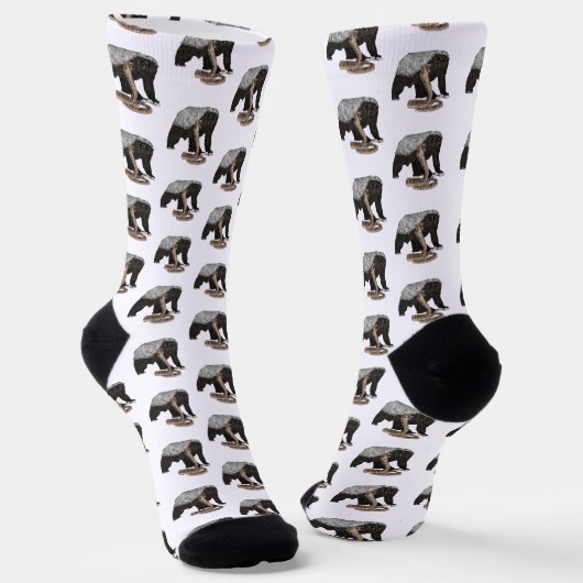 Honey Badger Cobra Snake Badass Sokken (Gebogen)