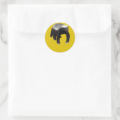 Honey Badger (Creëer je eigen Gezegde onder hem) Ronde Sticker (Tas)