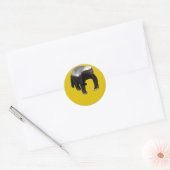 Honey Badger (Creëer je eigen Gezegde onder hem) Ronde Sticker (Envelop)