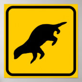 Honey Badger Crossing Sign Poster (Voorkant)