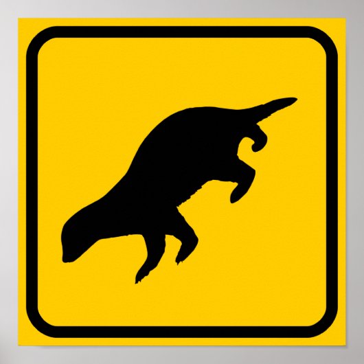 Honey Badger Crossing Sign Poster (Voorkant)