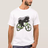 Honey Badger Cycling Funny Badass Animal Cyclist T-shirt (Voorkant)