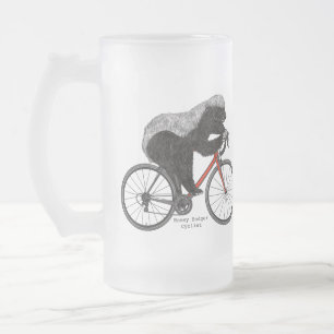 Honey Badger Cycling Funny Badass Bicycle Slogan Matglas Bierpul