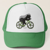 Honey Badger Cycling Funny Badass Bicycle Slogan Trucker Pet (Voorkant)