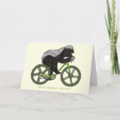 Honey Badger Cycling Funny Badass Cyclist Humor C Kaart (Voorkant)